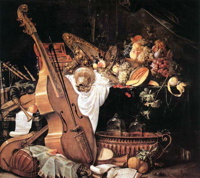 Vanitas Still-Life with Musical Instruments after 1661